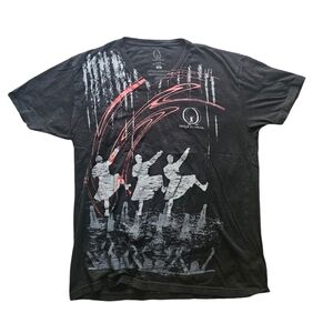 Cirque du soleil black circus artists print cotton t-shirt size L